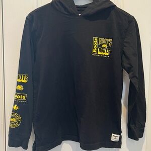 Roots Kids Black and Yellow Hoodie